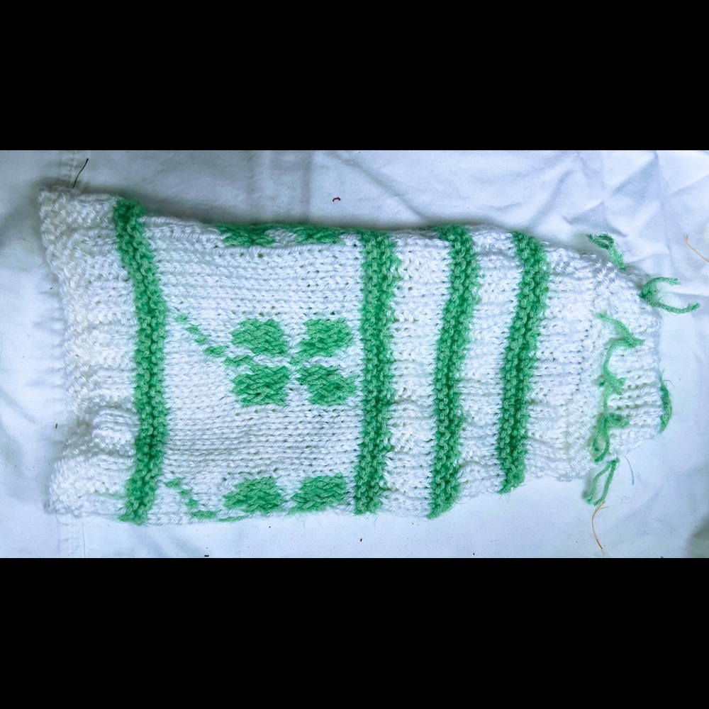 Hand knitted St. Patrick Day Sweater